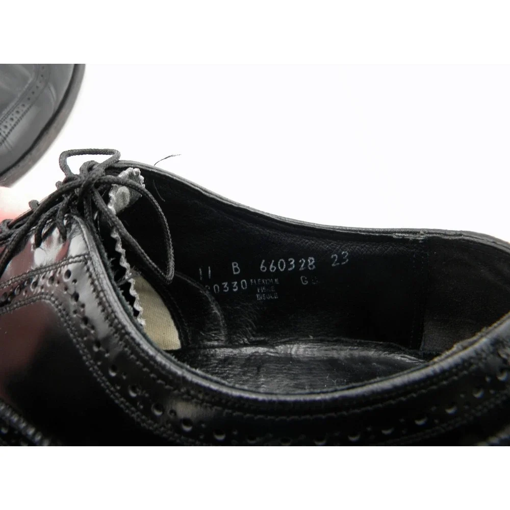 Florsheim Imperial Men's Black Leather Wingtip Oxford Dress Shoes‎ Size 11 B